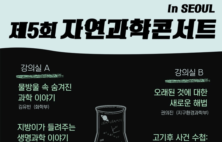 [행사] 서울대, 제5회 자연과학콘서트 개최.. 4일, 12일